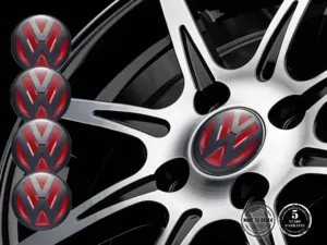 VW Radfelgen-Aufkleber Ausgabe Silikon-Badge-Set